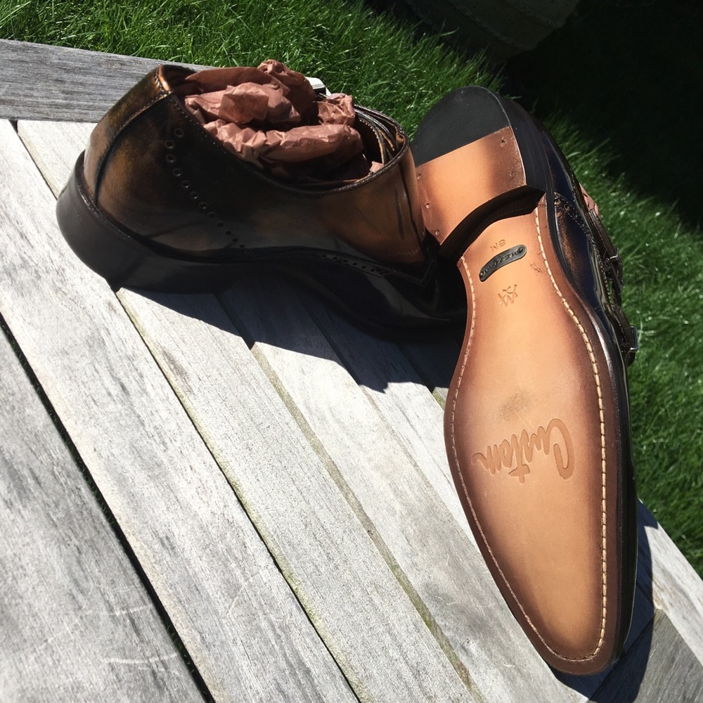 Mezlan luxurious Italian handmade monk strap new - Picture 5 of 8